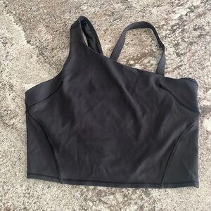 Lululemon Black Asymmetrical Crop Top Sz 12